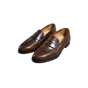 Crockett & Jones Penny Strap Loafers In Polished Horse Leather - NWT